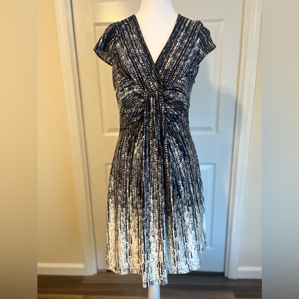 Antonio Melani black and white print dress
